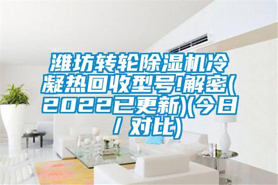 濰坊轉(zhuǎn)輪除濕機(jī)冷凝熱回收型號(hào)!解密(2022已更新)(今日/對(duì)比)