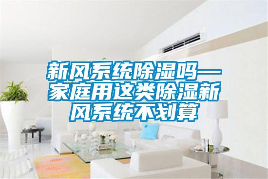 新風(fēng)系統(tǒng)除濕嗎—家庭用這類(lèi)除濕新風(fēng)系統(tǒng)不劃算