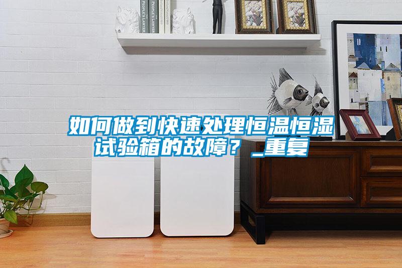 如何做到快速處理恒溫恒濕試驗(yàn)箱的故障?_重復(fù)