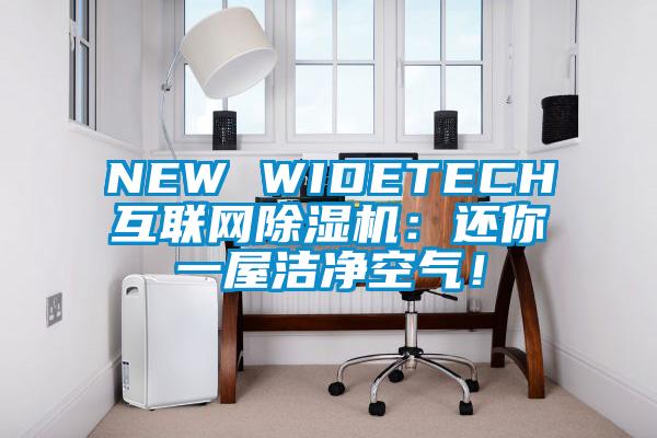 NEW WIDETECH互聯網除濕機:還你一屋潔凈空氣!