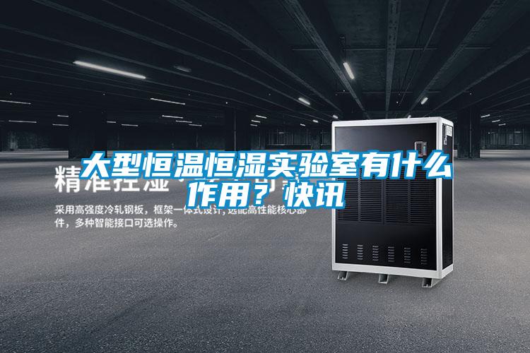 大型恒溫恒濕實驗室有什么作用？快訊