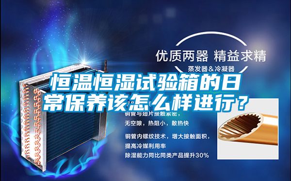 恒溫恒濕試驗箱的日常保養該怎么樣進行？