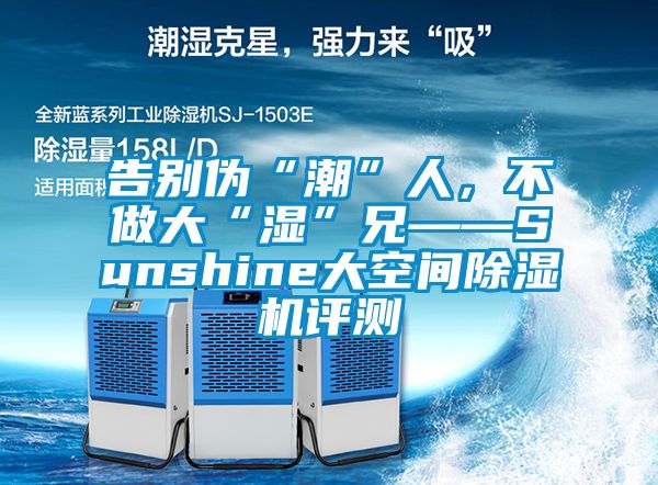 告別偽“潮”人，不做大“濕”兄——Sunshine大空間除濕機(jī)評測
